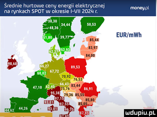 sredn hurtowe ceny energn elektryczne na rynkach spot w okre el vii zuch r            an       monzy pl eurimwh