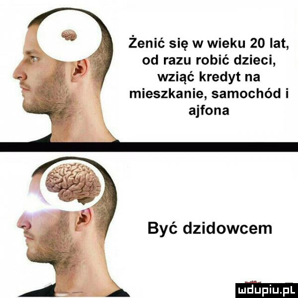 żenić się w wieku    lat od razu robić dzieci wziąć kredyt na i mieszkanie samochód i ajfona być dzikowcem