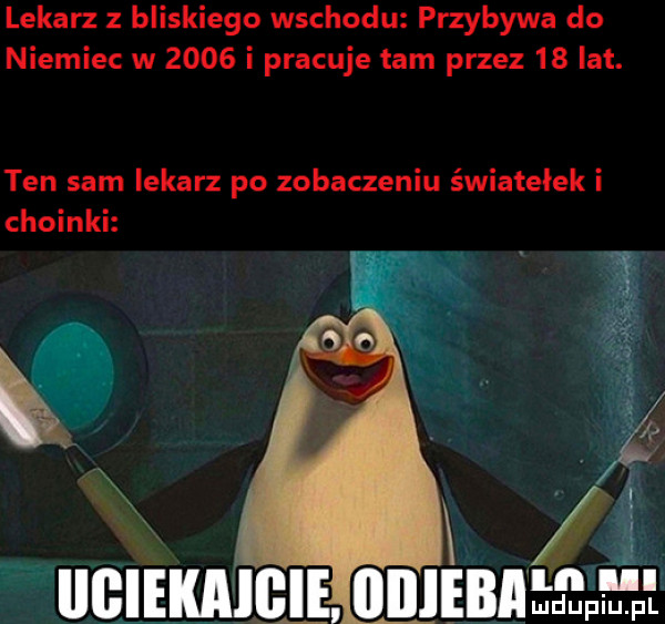 lekarz z bliskiego wschodu przybywa do niemiec w      i pracuje tam przez    lat. ten sam lekarz po zobaczeniu światełek i choinki