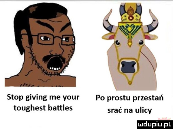 stop giving me your po prestu przestań toughest battles srać na ulicy