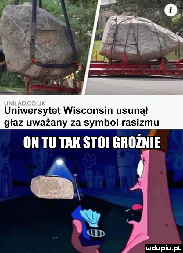 uniwersytet wisconsin usunął głaz uważany za symbol rasizmu m x