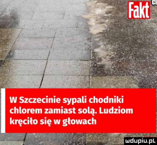 w szczecinie sypali chodniki chlorem zamiast solą. ludziom kręciło się w głowach