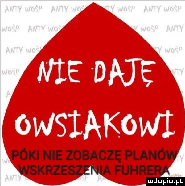 póki nie zobaczę planów r wskrzeszenia fuhrera l