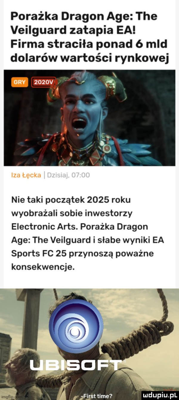 porażka dragon age tee veilguard zatapia ea firma straciła ponad   mld dolarów wartości rynkowej iza łęcka nie taki początek      roku wyobrażali sobie inwestorzy electronic ares. porażka dragon age tee veilguard i słabe wyniki ea sports f     przynoszą poważne konsekwencje.  firsnime udupiu p