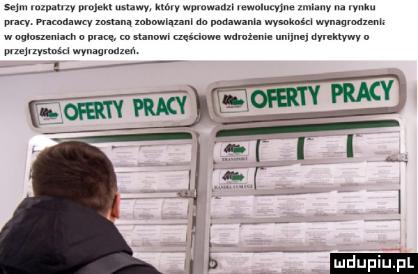 slim romalrzv wujek ustawy który wprawadzr rzwalucvjna miany na rynku pracy. pracodawcy zostanq zebow aza a podawania wvsokaśc wynagrodzeni. w orlo zen ach n pracę co show. czas owe wdrozenle uulinej dymmywy n przeirzystns c wynagradzani