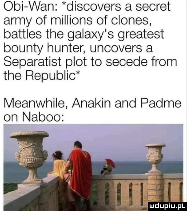 obi wan discovers a sekret admy of millions of clones battles tee galaxy s greatest bounty hunter uncovers a separatist plot to secede from tee republic meanwhile anakin and padme