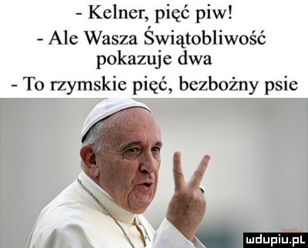 kelner pięć piw ale wasza świątobliwość pokazuje dwa to rzymskie pięć bezbożny psie f ludupillﬁi