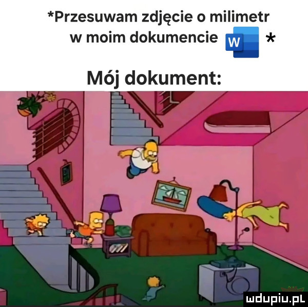 przesuwam zdjęcie o milimetr w moim dokumencie mój dokument