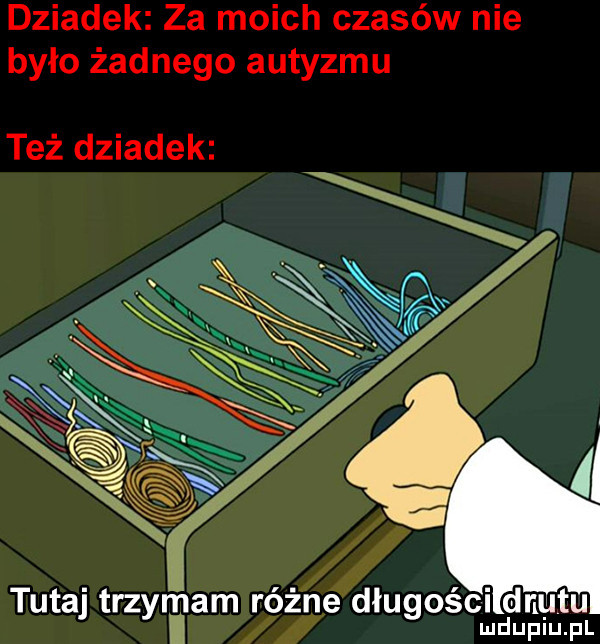 dziadek za moich czasów nie było żadnego autyzmu też dziadek tutaj trzymam różne długości dłutu i mduplu pl