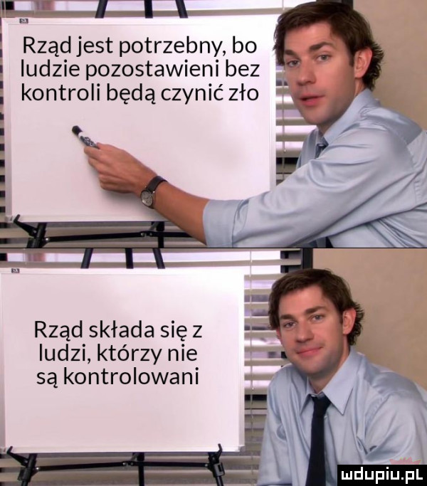 em rząd jest potrzebny bo ludzie pozostawieni bez kontroli będą czynić zło rząd składa się z ludzi którzy nie są kontrolowani