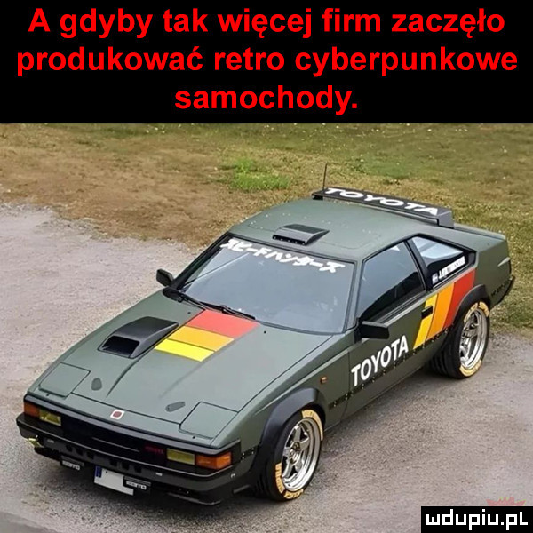 a gdyby tak więcej firm zaczęło produkować retro cyberpunkowe samochody. ludu iu. l