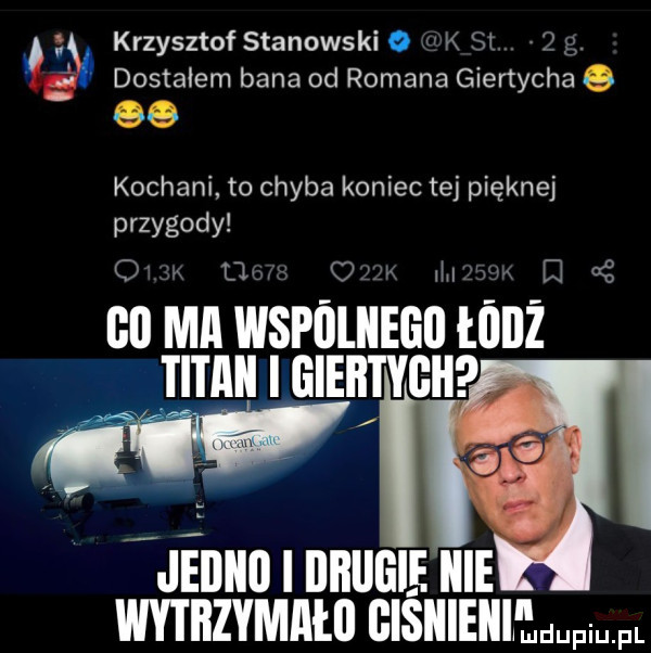 krzysztof stanowski o k sl dostalem bana od romana giertycha r. kochani to chyba koniec tej pięknej przygody v i d    ma wspoliiegii i llilż iitaiu giebtygii jedno i iliillliieiiie wytrzymałii giśiiielllmwpm. fl