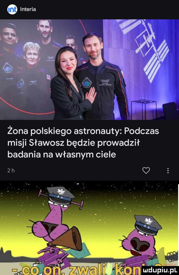 żona polskiego astronauty podczas misji sławosz będzie prowadził badania na własnym ciele  h