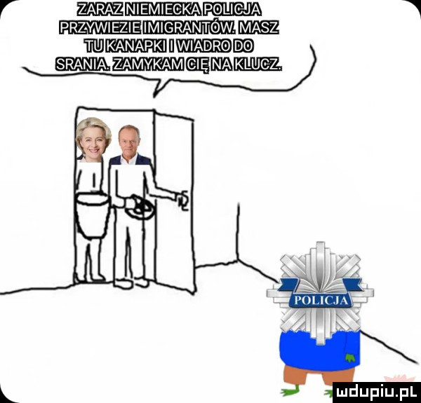 r niemiecka p licja w prz ywiezie imigrantów. w kanapki i wiadro  mm. zamykam gg mmm