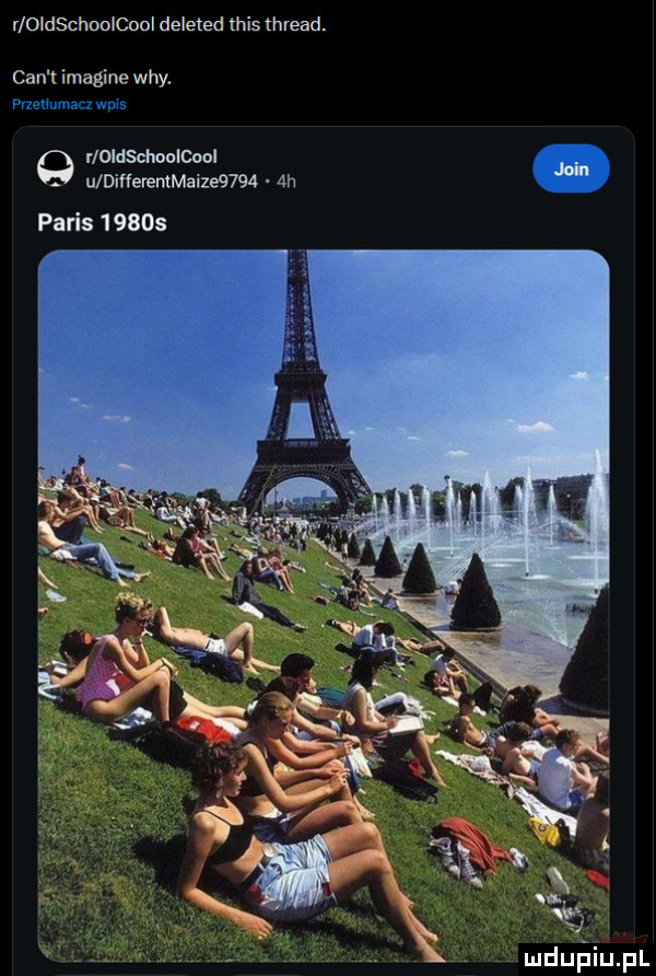 r oidschooicaoi deleted thłs thread. cen t imagine wdy. przellumacz wpis q lloidschooicunl u diffeventmaize      h paris