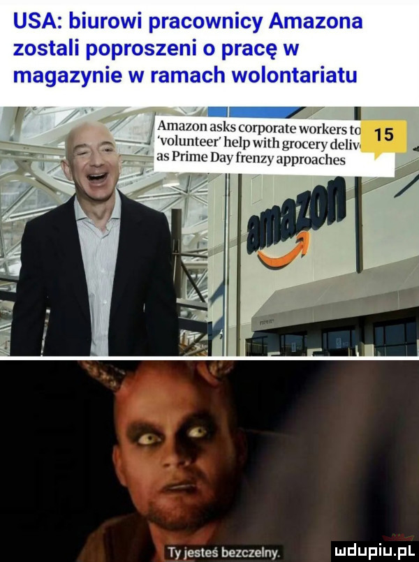 usa biurowi pracownicy amazona zostali poproszeni o pracę w magazynie w ramach wolontariatu. with grot rs prime dcy frenzy approaches w tyjesles bezczelny