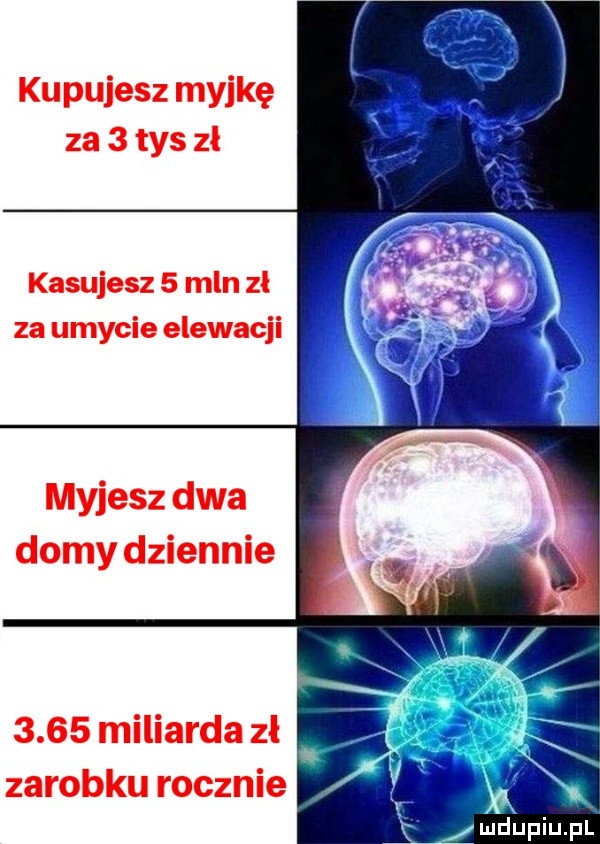 kupujesz myjkę za   tys zł kasujesz   mln zł za umycie elewacji myjesz dwa domy dziennie      miliarda zł zarobku rocznie