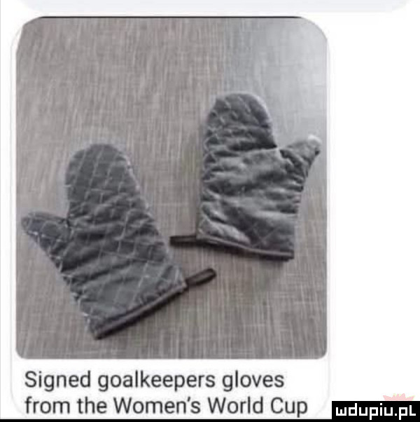 signed goalkeepers gloves from tee wojen s wored cup