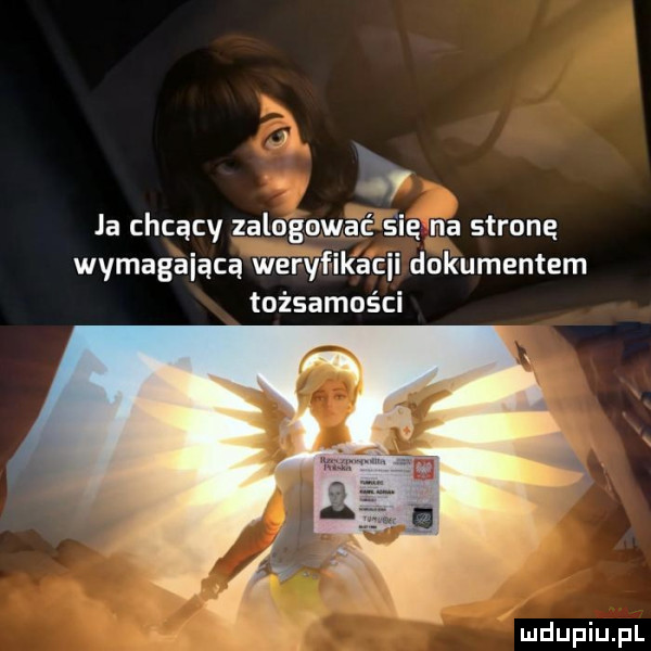 jl ja chcący zalogowa się na stronę wymagającą waryfikacii dokumentem tożsamości