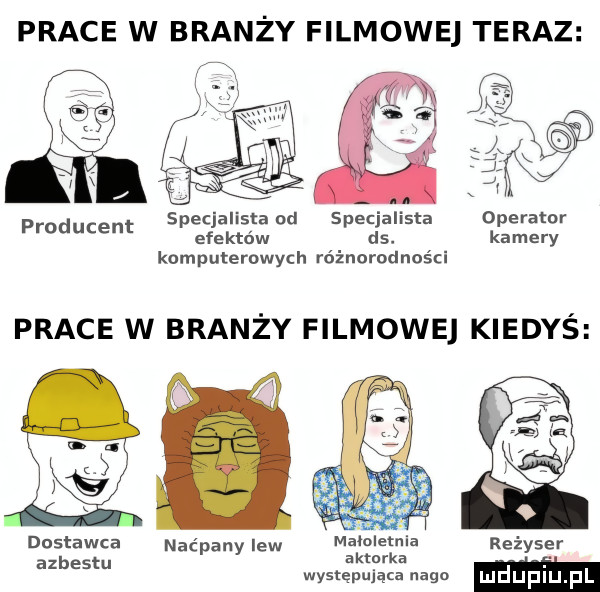 prace w branży filmowe teraz l specjalista od specjalista operator efektów ds. kamery komputerowych różnorodności producent prace w branży filmowe kiedyś dostawca nac pany lew ma aletnia reżyser azbestu aktorka