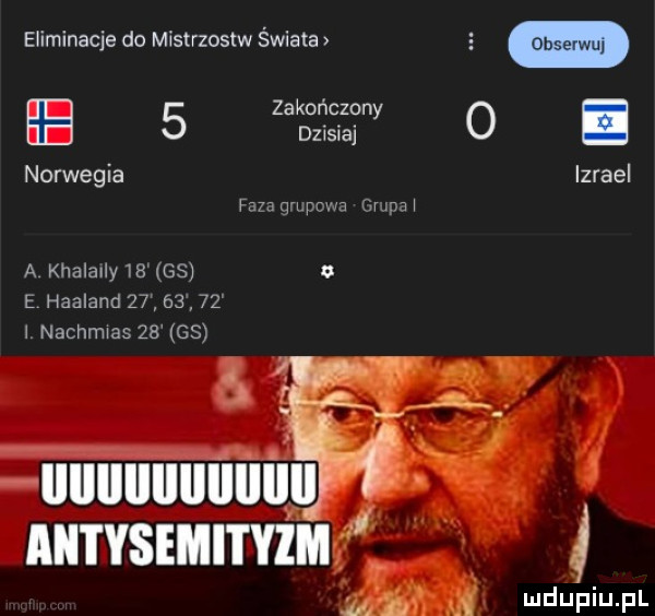 eliminacje do mistrzostw świata   o i norwegia izrael faza grupowa  mm a khalally   gs o e haaland          l nachmwas    gs