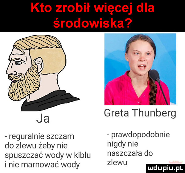 greta thunberg regera nie szczam prawdopodobnie do zlewu żeby nie nigdy nie spuszczać wody w kiblu naszczała do i nie marnować wody zlewu ludu iu. l f f