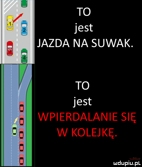 to jest jazda na suwak. to jest wpierdalanie się w kolejkę