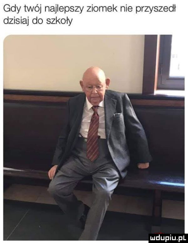 gdy twój najlepszy ziomek nie przyszedł dzisiaj do szkoły