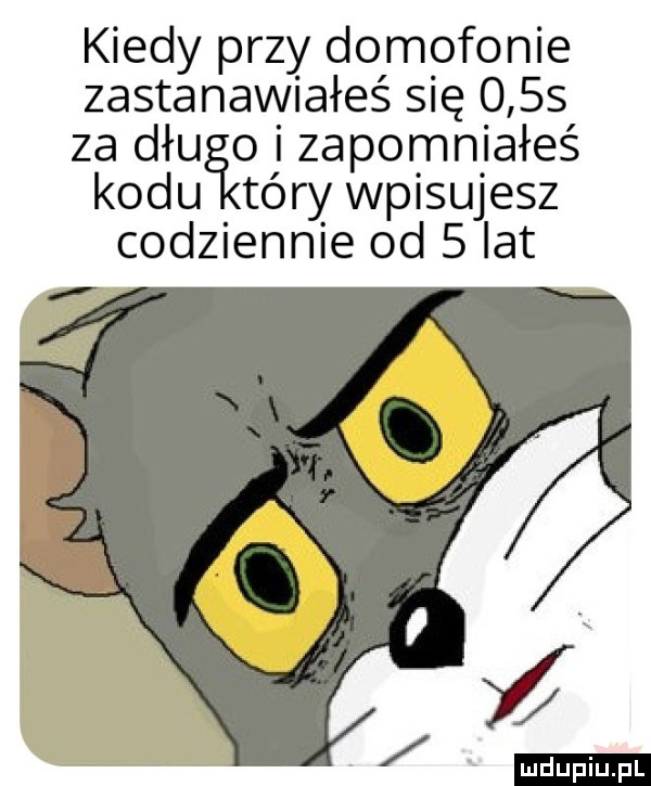 kiedy przy domofonie zastanawiałeś się      za długio i zapomniałeś kodu tary wp su elz codziennie od scat
