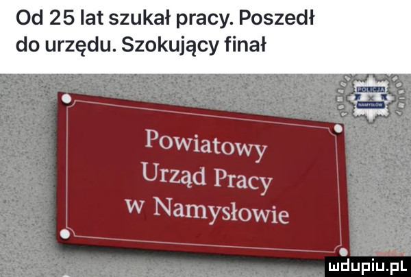 od    lat szukał pracy. poszedł do urzędu. szokujący finał powiatowy f urząd pracy a w namysłowie