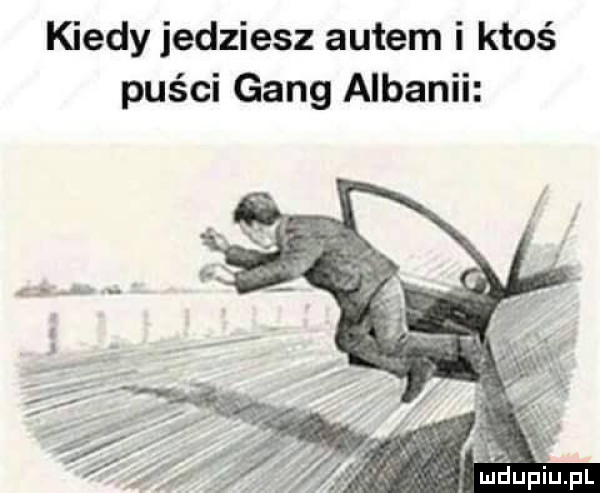 kiedy jedziesz autem i ktoś puści gang albanii ludupiu. pl