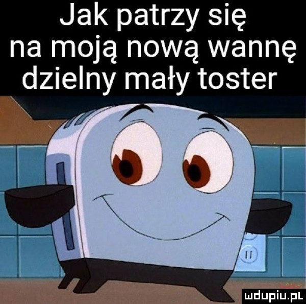 jak patrzy się na moją nową wannę dzielny mały toster