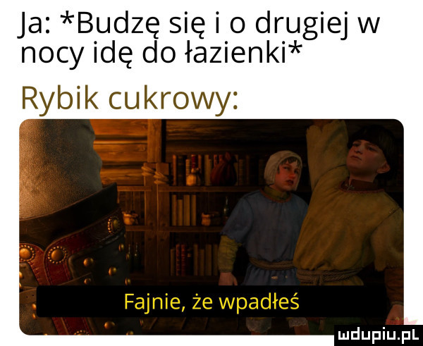 ja budzę się i o drugiej w nocy idę do łazienki rybik cukrowy