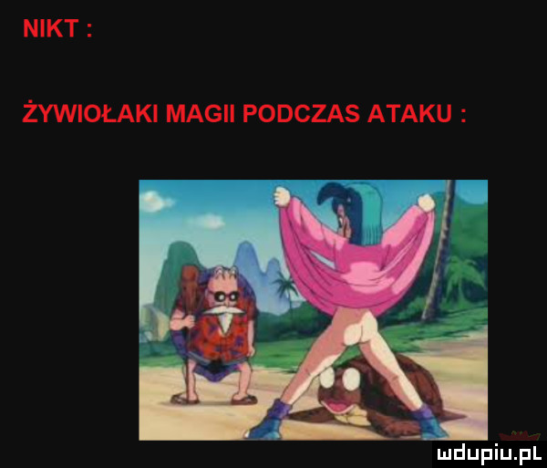 nikt żywiołami magii podczas ataku