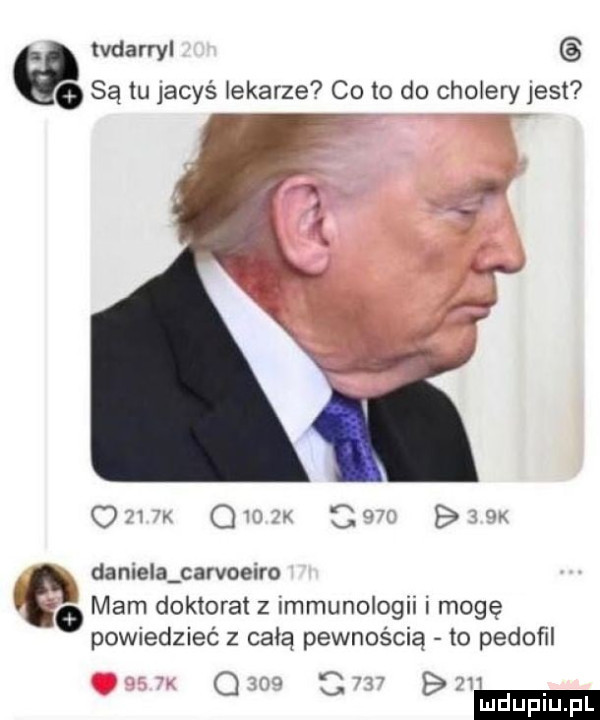 lvdarryl są tu jacyś lekarze co to do cholery jest osik owy. snu buw daniela carvoeiro io mam doktorat z immunologii i mogę powiedzieć z całą pewnością to pedoﬁl q    m