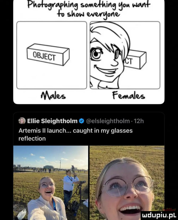 in kin som ibl ou sci shaw wyga elbie sleightholm   artemis ii iaunch. caught in my glasses reflection l x  amdupiupl