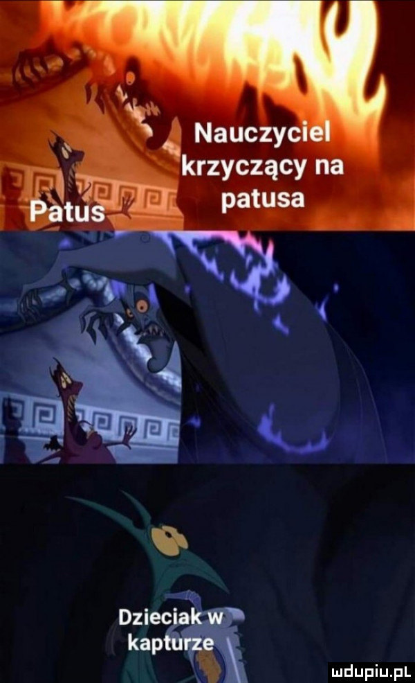 nauczyli krzyczący na   ng patusa dziec kap i