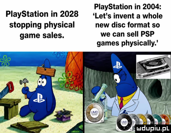 playstation in      playstation i      let s invent a wiole shopping physical naw disc format so game safes. we cen sill psp gates physically