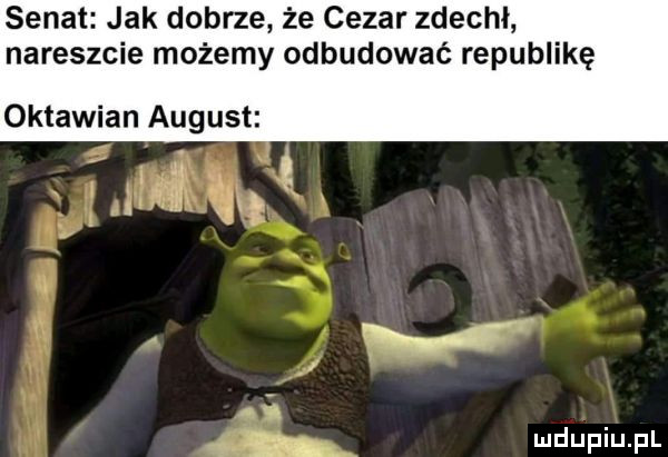 senat jak dobrze że cezar zdechł nareszcie możemy odbudować republikę oktawian august l m