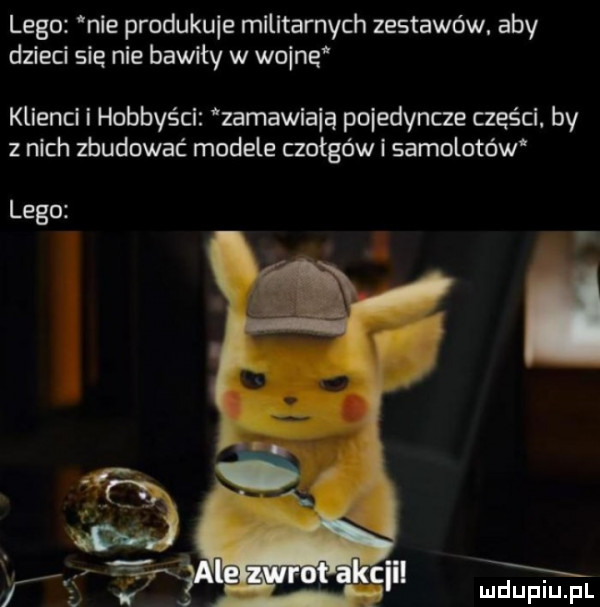 lego nie produku e mllltarnych zestawów. aby dzieci się nie bawiły w wojnę klienci i hobbyści zamawiają pojedyncze części. by z nich zbudować modele aołgów i samolotów lego