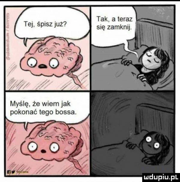 tak a teraz się zamkni myślę. że wiem jak pokonać tego bossa