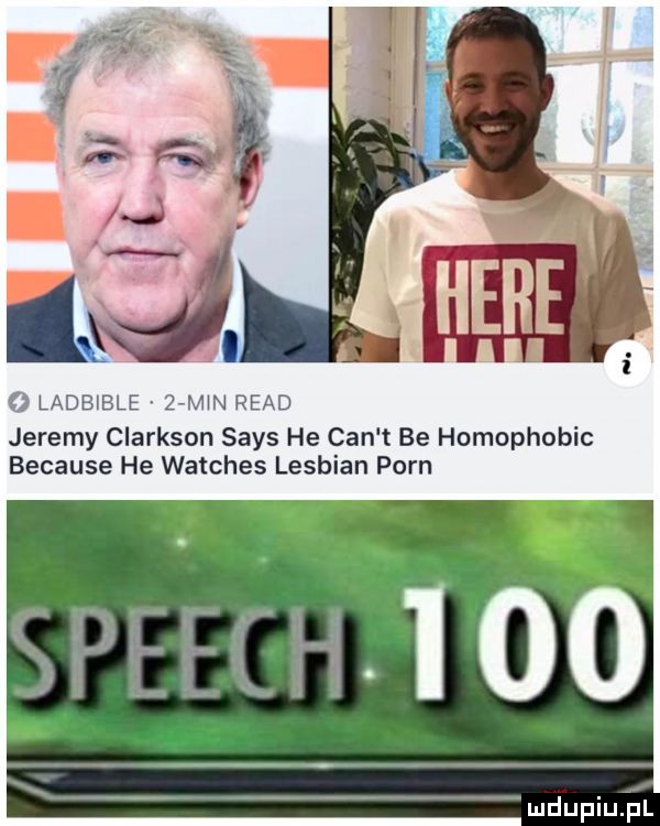 o ladbible zfmwn ruad jeremy clarkson saks he cen t be homophobia because he watches lesbian poen