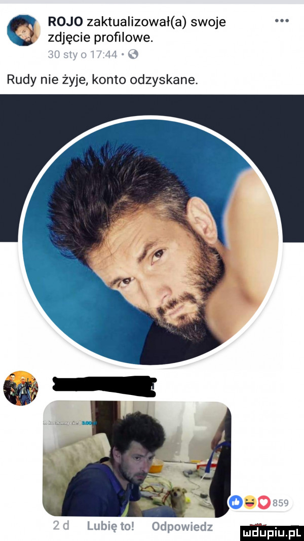 rojo zaktualizował a swoje zdjęcie profilowe. rudy nie żyje konto odzyskane