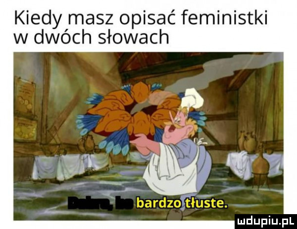 kiedy masz opisać feministki w dwóch słowach bardzo tłuste