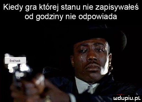 kiedy gra której stanu nie zapisywałeś od godziny nie odpowiada    h mdupiuﬁl