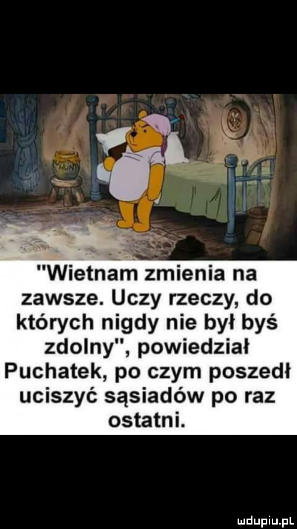 wietnam zmienia na zawsze. uczy rzeczy do których nigdy nie był byś zdolny powiedział puchatek po czym poszedł uciszyć sąsiadów po raz ostatni