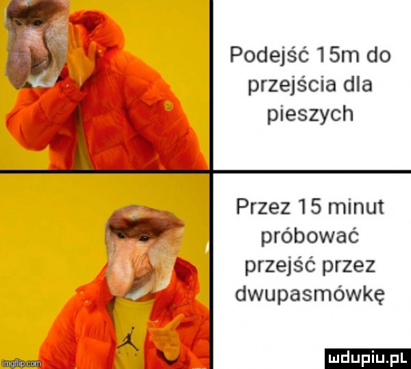 podejść   m do przejścia dla pieszych przez    minut próbować przejść przez dwupasmówkę ludu iu. l