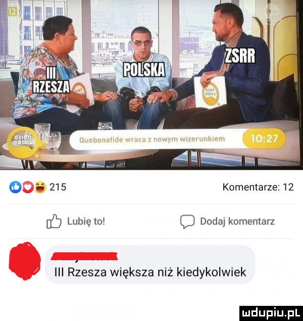 gg     komentarze    eb lubię    o dodaj komentarz iii rzesza większa niż kiedykolwiek ludu iu. l