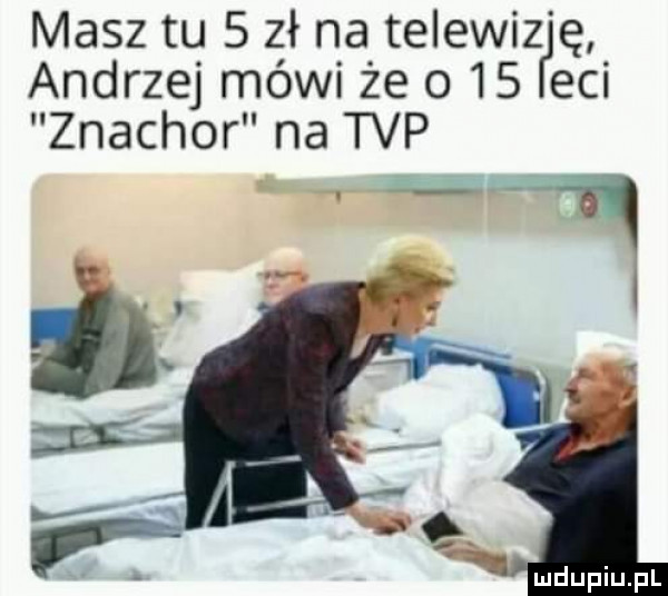 masz tu s zł na telewizh ę andrzej mówi że o    ebi znachor na tvp