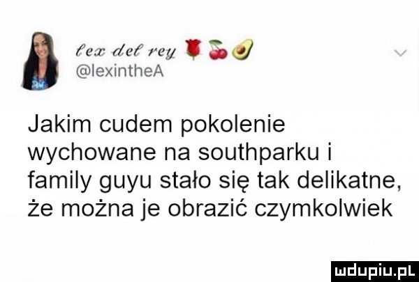 far luf rag d lexinthea jakim cudem pokolenie wychowane na southparku i family gayu stało się tak delikatne że można je obrazić czymkolwiek ludu iu. l